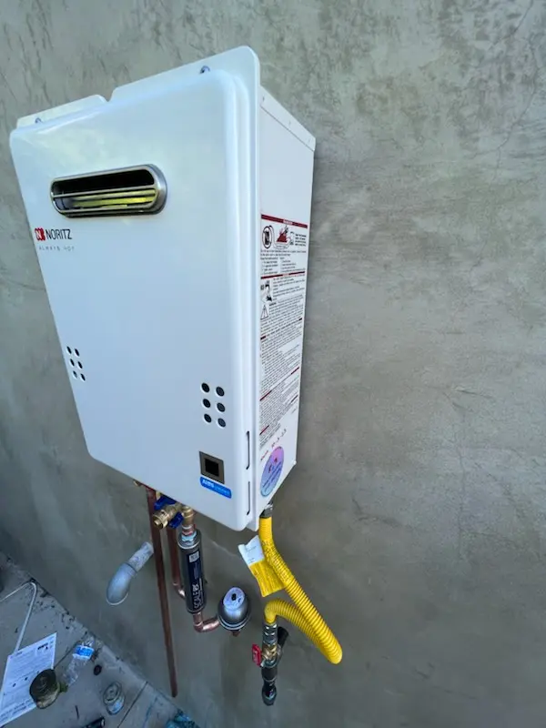 Tankless water heater installation for Paulson homes